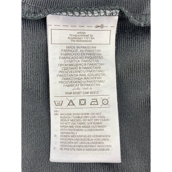 Men's adidas Tiro Track Jacket Charcoal Grey/Black Windbreaker Full Zipper sz XL - Picture 10 of 12